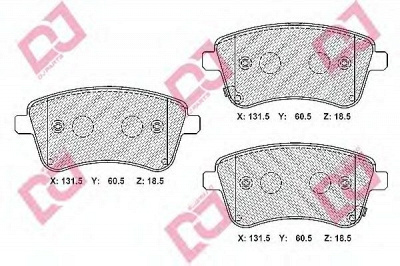 DJ PARTS bp2407 -  Комплект тормозных колодок, дисковый тормоз